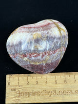 Red Banded Calcite Heart 146g - For Detoxification & Energy. “I love &amp; appreciate my body