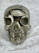 Pyrite Skull Carving #4 - 1.256kilos - Protection & Energy