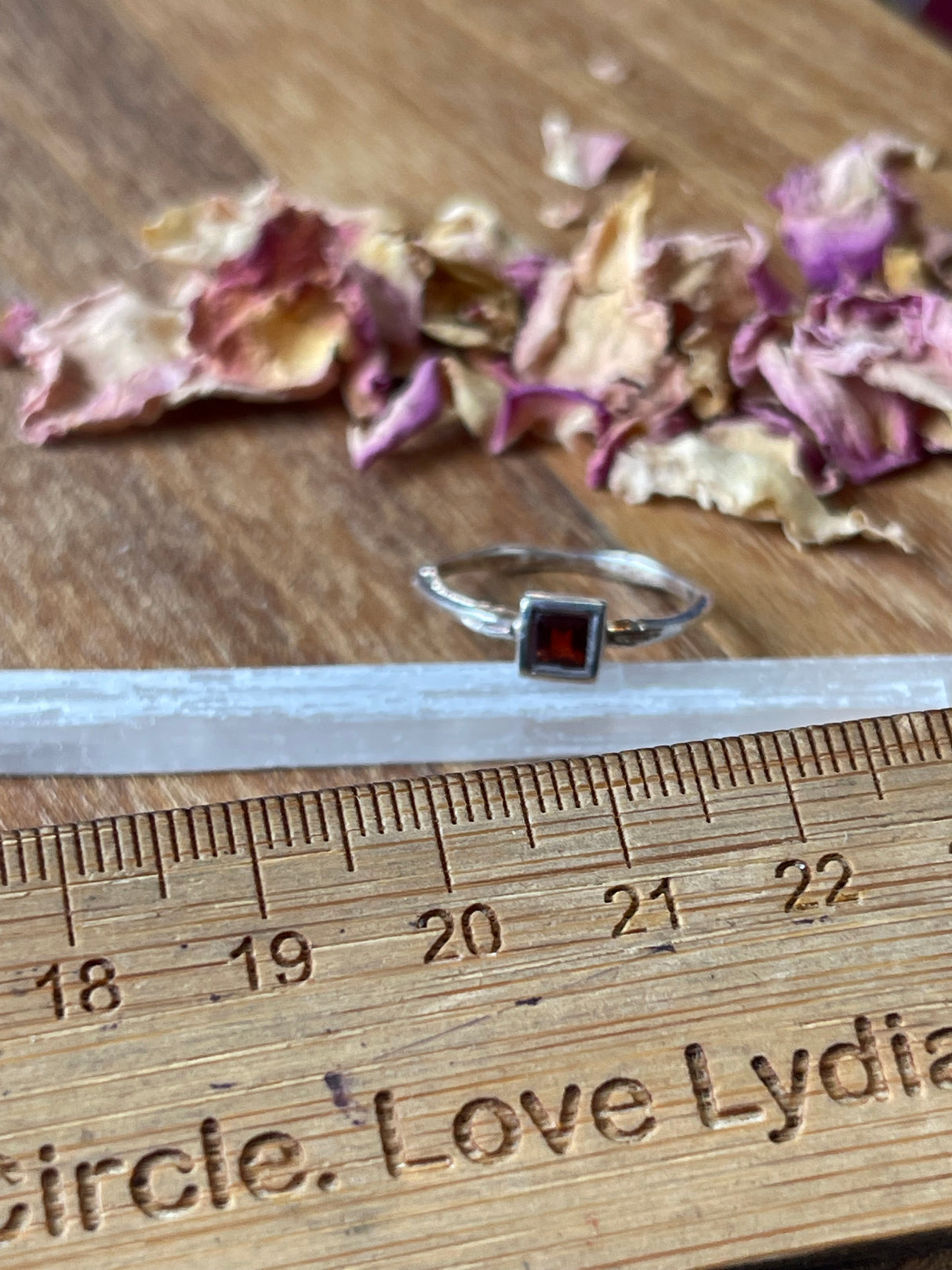 Garnet Silver Ring Size 7 - "I am passionate and enthusiastic in all areas of my life."