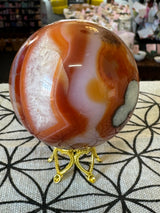 Sardonyx Sphere 257g - "I am filled with strength, courage, and vitality."