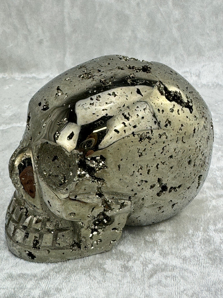 Pyrite Skull Carving #2 - 1.34kilos - Protection & Energy