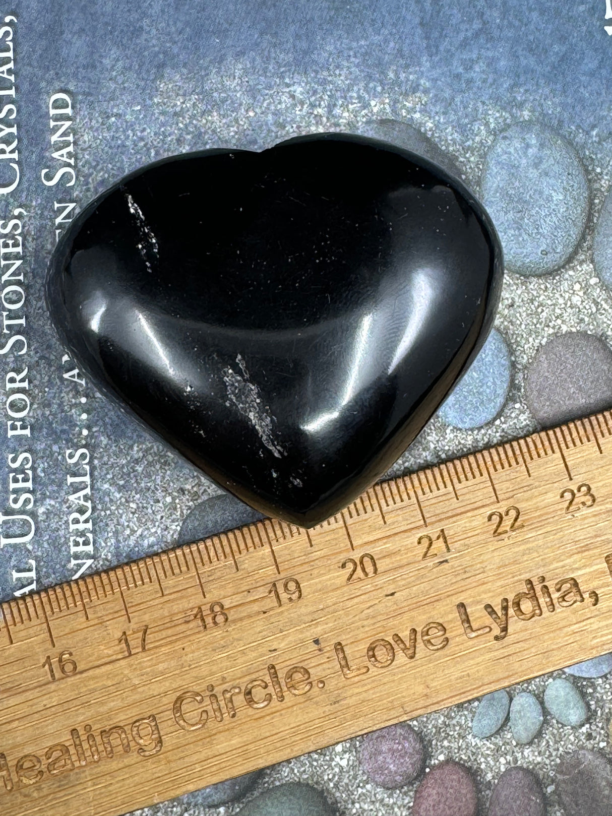 Black Obsidian Heart - "I release negative energy within and around me."