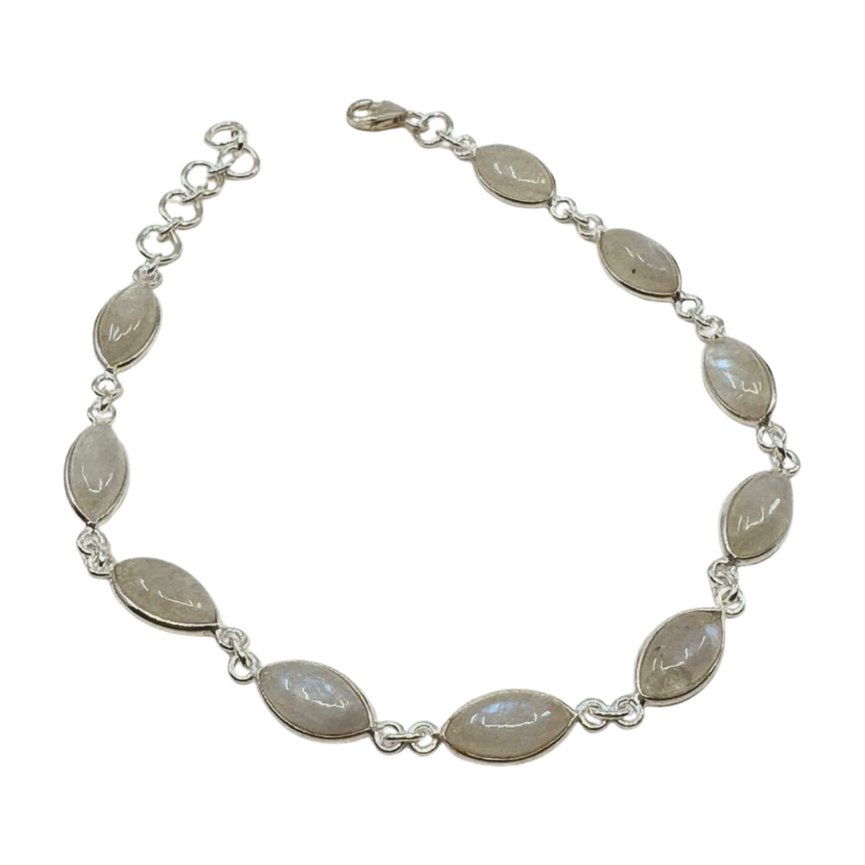 Rainbow Moonstone Sterling Silver Bracelet - “My mind is open to new possibilities and opportunities”.