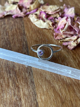 Amethyst Silver Ring Size 7 - “I trust my intuition and allow it to guide me each day”