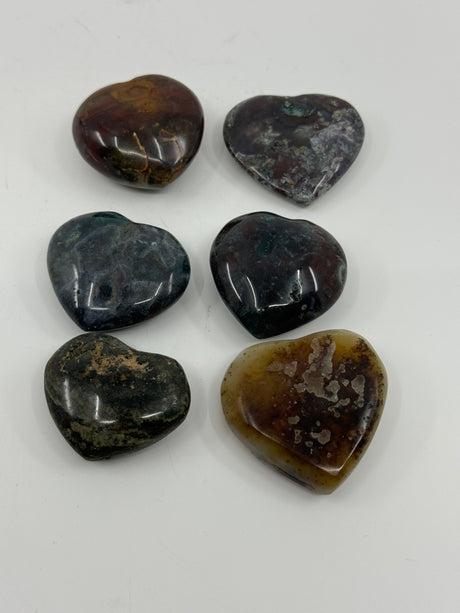 Polychrome Jasper Mini Hearts -"I am grounded and ready to take action towards my goals."