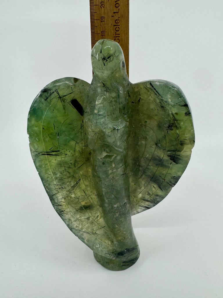 Prehnite and Epidote Angel Carving - 876g 18cm