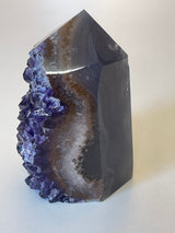 Amethyst Cluster Point A+ with polished back - #3 176g - “I trust my intuition and allow it to guide me each day”’