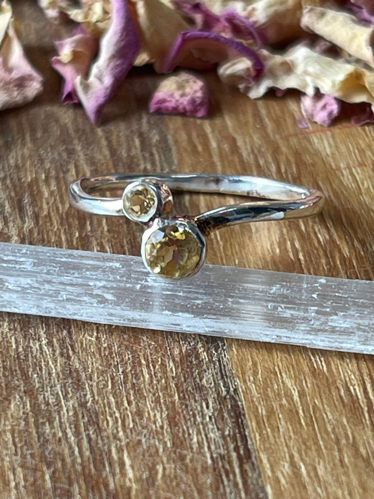 Citrine Silver Ring Size 7 - “I am successful in all areas of life”.