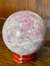 Cobaltoan Calcite Sphere #9 194g - A rare crystal also known as Aphrodite Stone and Salrose Stone