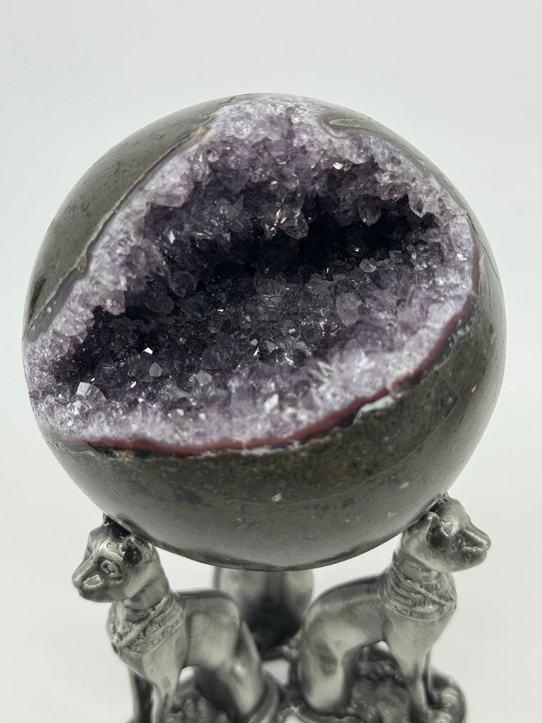 Amethyst Cluster Sphere 614g - Intuition & Protection