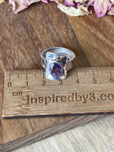 Amethyst Silver Ring Size 7.5 - “I trust my intuition and allow it to guide me each day”