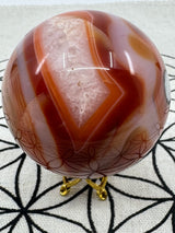 Sardonyx Sphere 257g - "I am filled with strength, courage, and vitality."