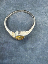 Citrine Silver Ring Size 8 - “I am successful in all areas of life”