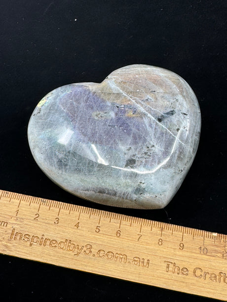 Labradorite Heart 367g - “I welcome change and transformation into my life”.