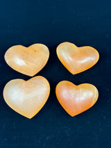 Orange Selenite Heart 8-9cm - I am alert, focused, and attentive at all times."