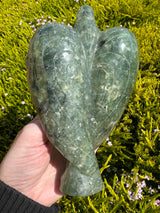 Prehnite and Epidote Angel Carving - 876g 18cm