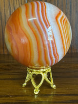 Sardonyx Sphere 211g - "I am filled with strength, courage, and vitality."