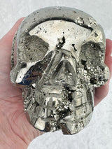 Pyrite Skull Carving #1 -  1.64kilos - Protection & Energy