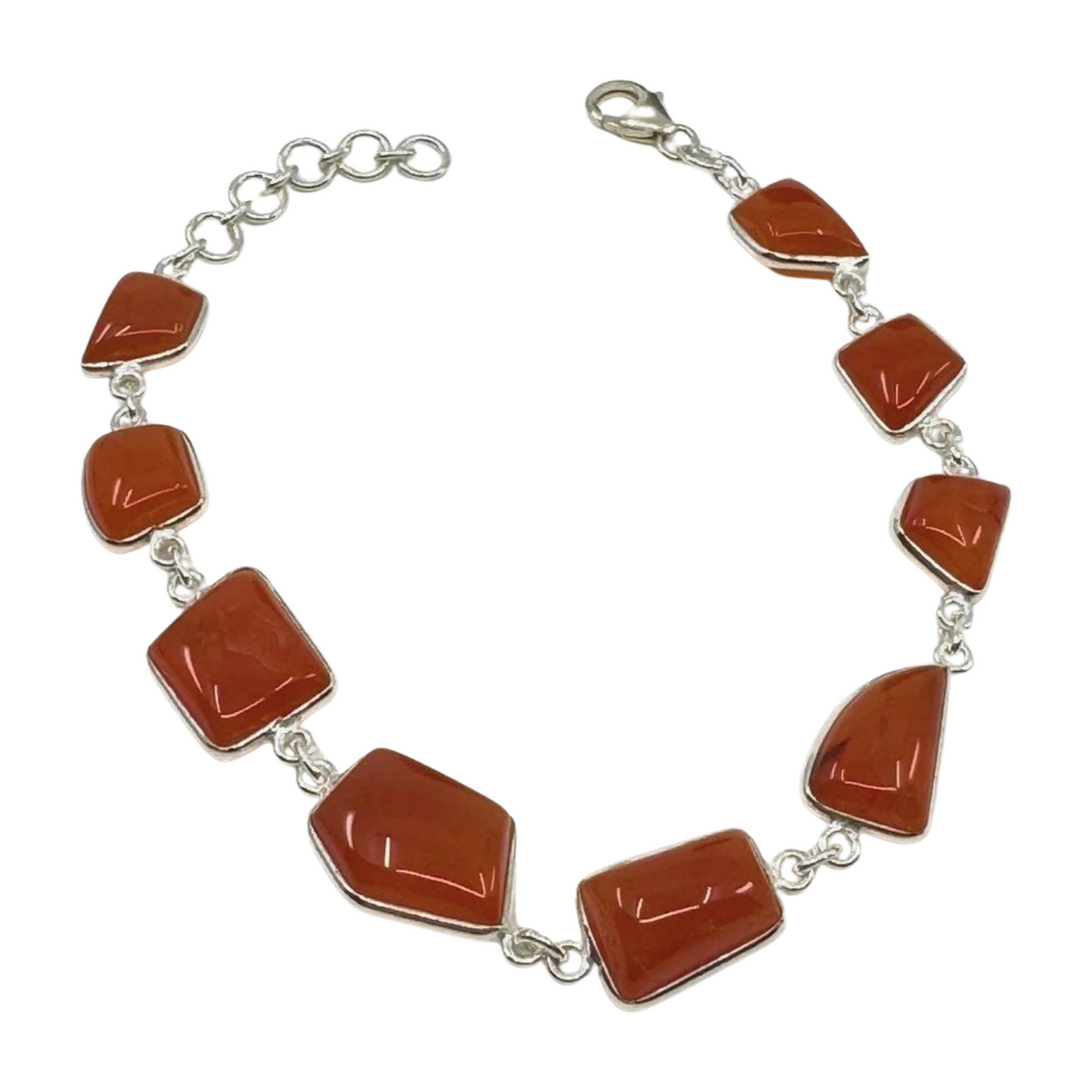 Carnelian Sterling Silver Bracelet - "I am full of creative energy and new ideas."