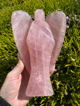 Rose Quartz Angel Large 18cm1.2kilos - Love & Peace