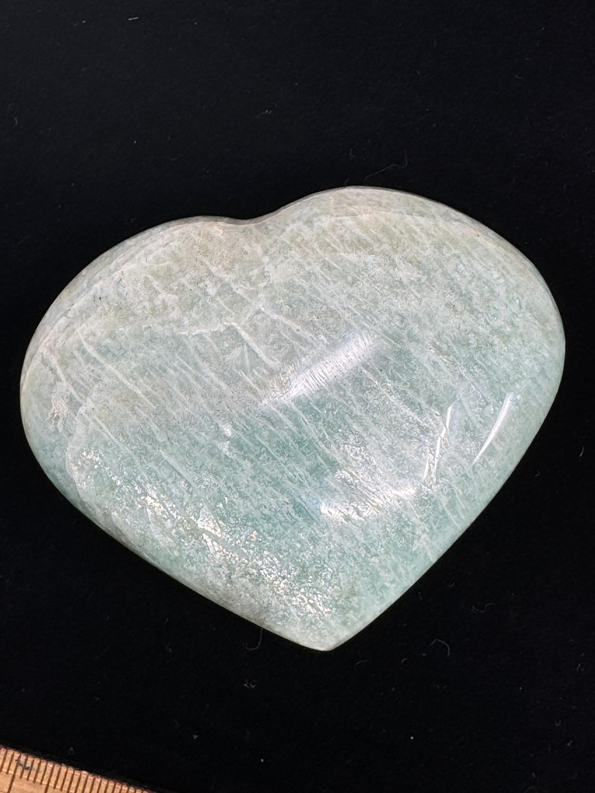 Amazonite Heart 162g - "I speak my truth with courage and confidence".