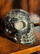 Pyrite Skull Carving #6 - 1.079kilos - Protection & Energy