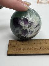 Snowflake Fluorite Sphere #7 285g - Concentration. Organised.