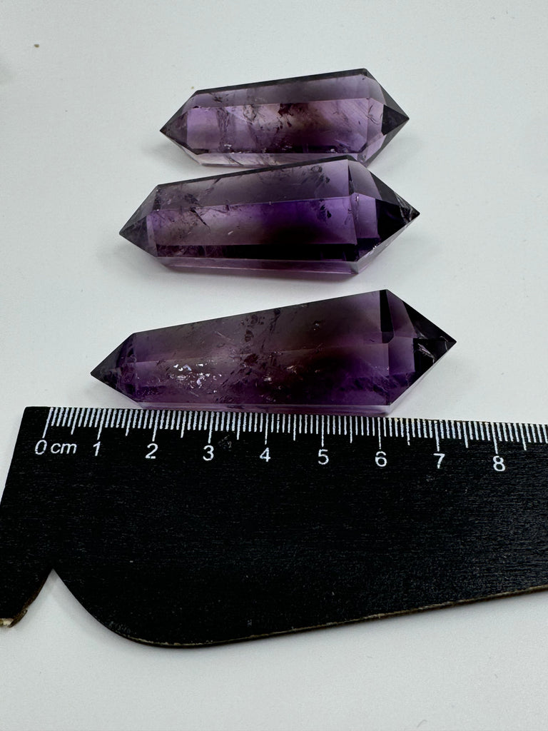 AA+ Grade Amethyst Double Terminator 6 sides 7cm - Intuition. Protection.