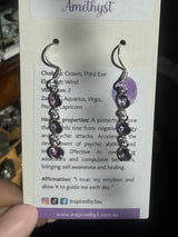 Amethyst Silver Earrings- Intuition & Protection