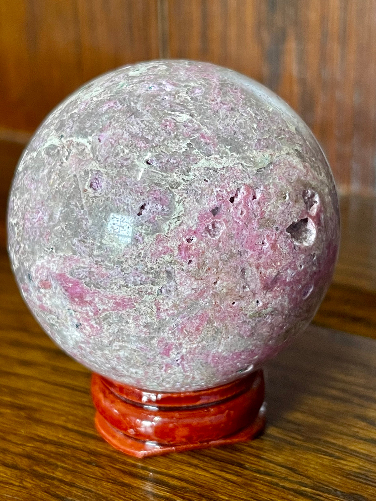 Cobaltoan Calcite Sphere #9 194g - A rare crystal also known as Aphrodite Stone and Salrose Stone