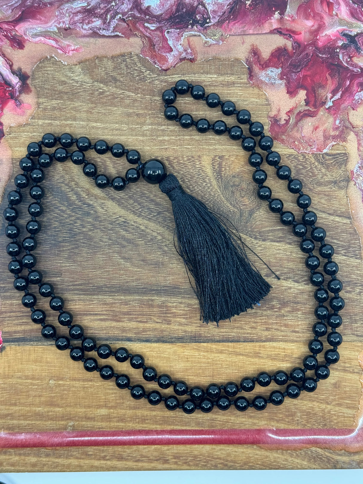 Mala Beads - Black Onyx - "I am focused and can do anything I set my mind to"