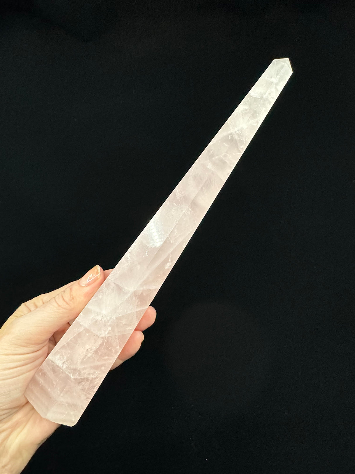 Rose Quartz Tower 25.5cm - 472g - “I radiate love, beauty, confidence and grace”.