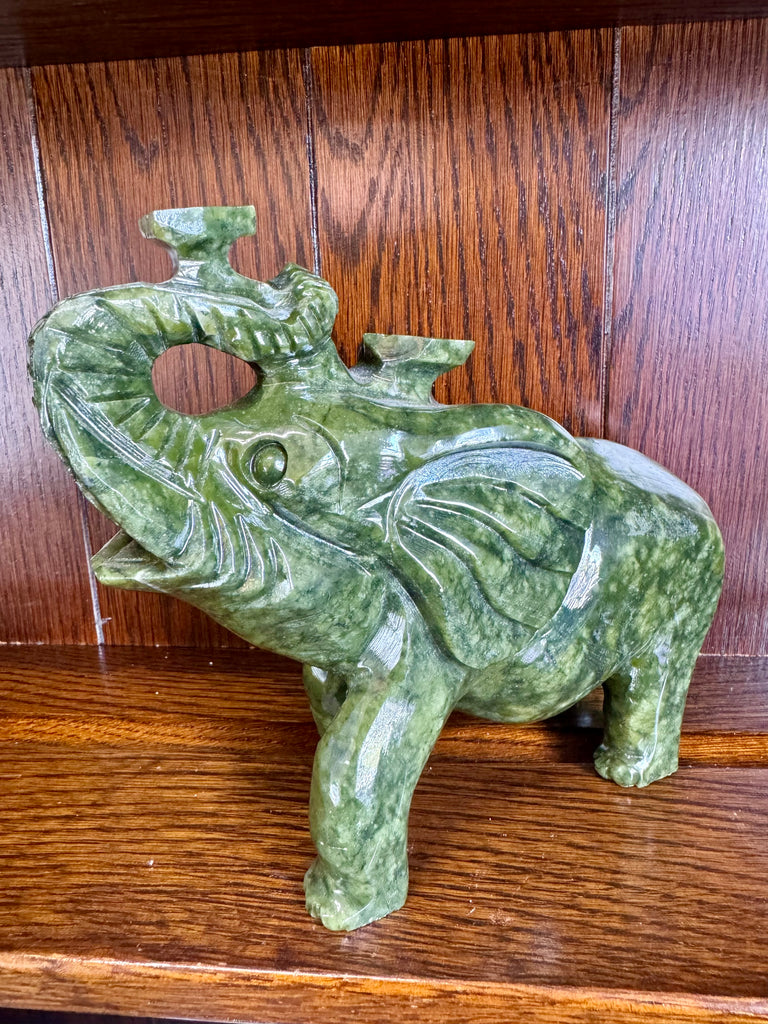 Jade Elephant Carving 2082g. Luck