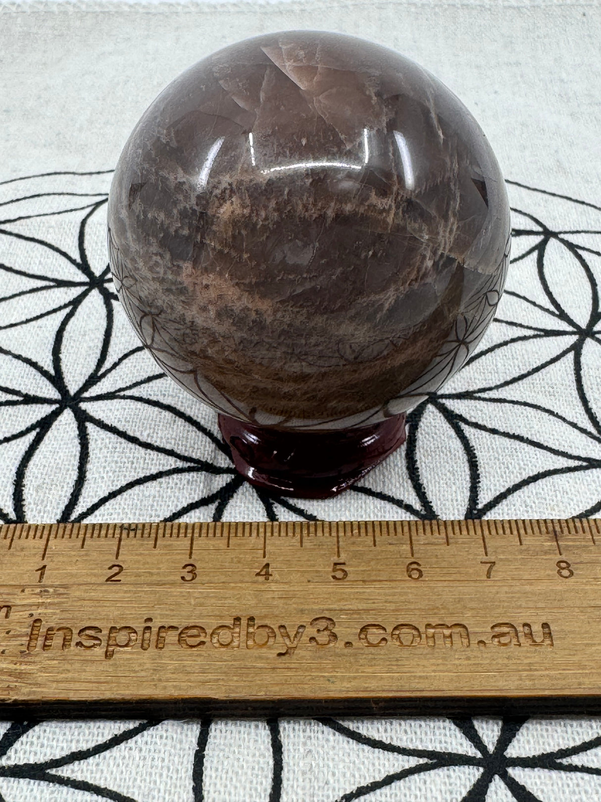 Black Moonstone Sphere 243g - ‘'I am open and ready for new beginnings in my life”.