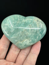 Amazonite Heart 155g - "I speak my truth with courage and confidence".