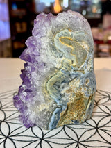 Amethyst Cluster with Calcite  1024g #39 -  “I trust my intuition and allow it to guide me each day”