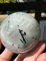 Black Tourmaline in Quartz Sphere 362g- Protection