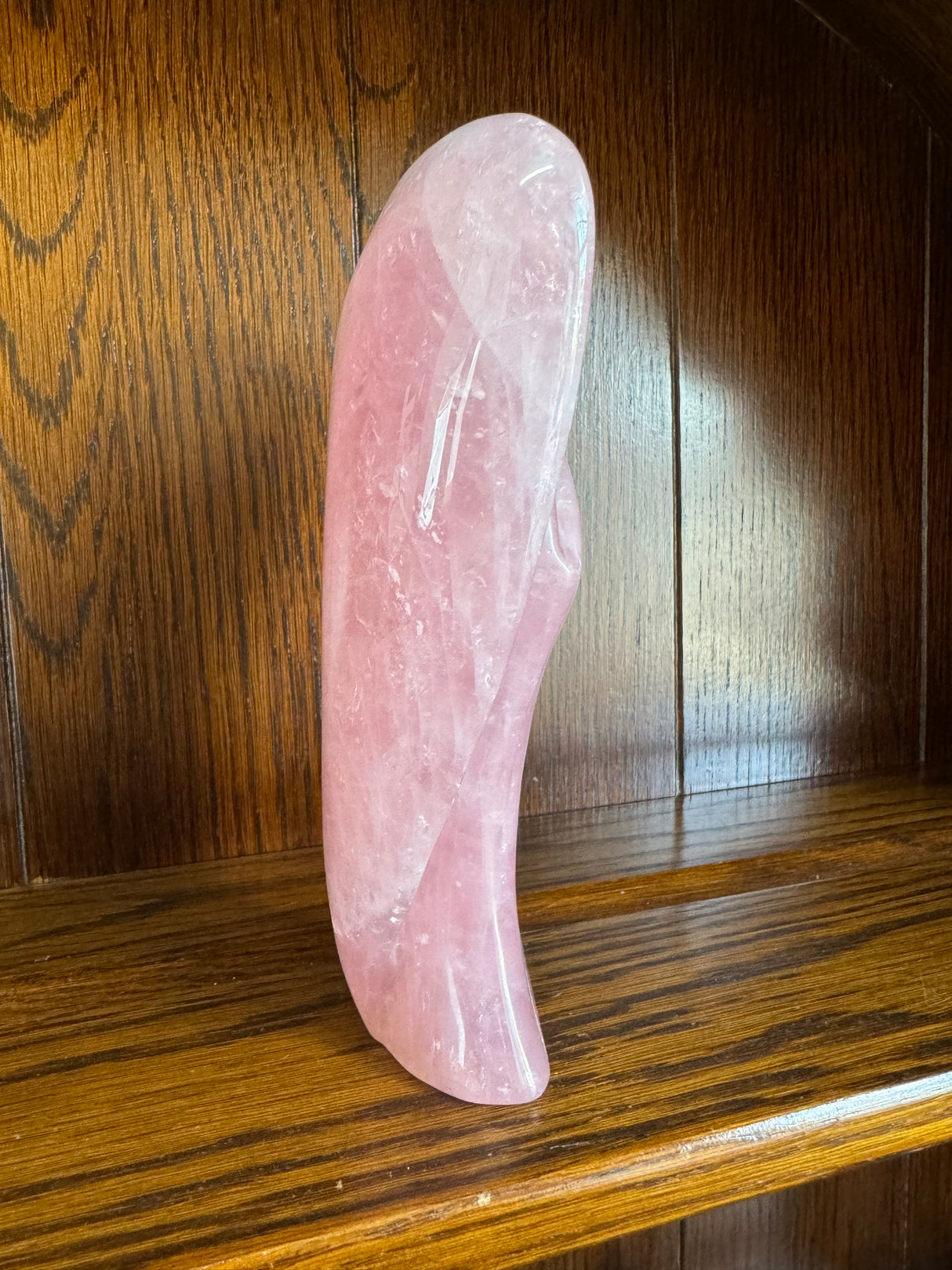 Rose Quartz Angel Large 18cm1.2kilos - Love & Peace