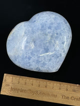 Blue Calcite Heart 468g - “I do not allow outside influences to disturb my inner peace”.