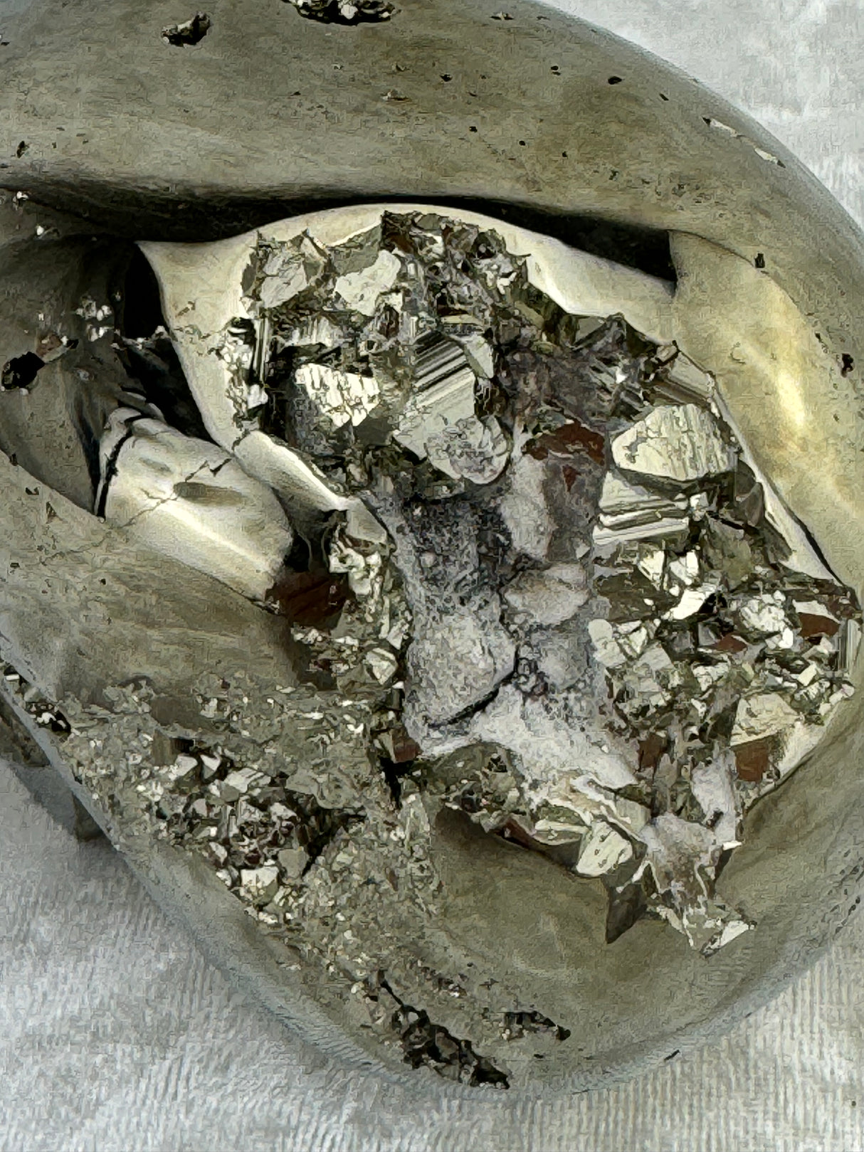 Pyrite Skull Carving #8 - 1.124kilos - Protection & Energy