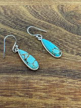 Turquoise Tibet Silver Earrings - "I express myself from a place of calmness, love, and truth."