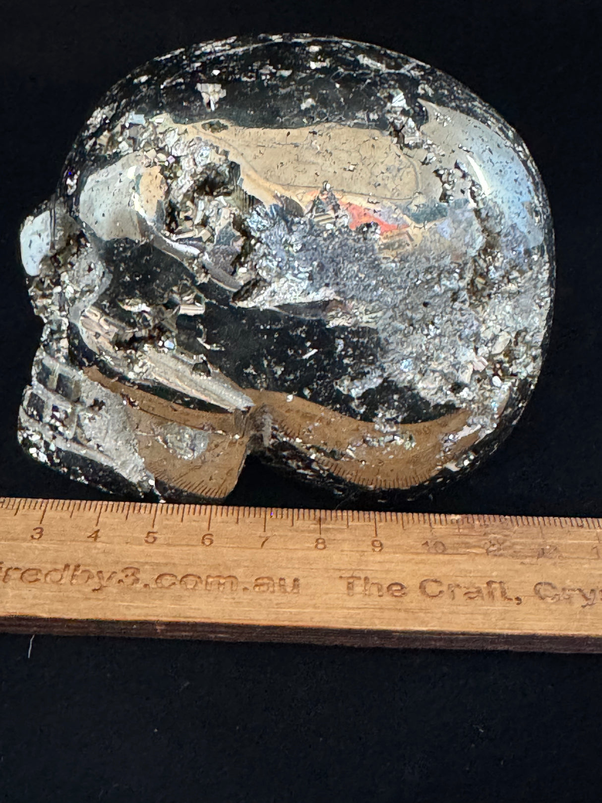 Pyrite Skull Carving #1 -  1.64kilos - Protection & Energy