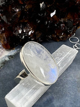 Rainbow Moonstone Silver Ring Size 10 #7 - “My mind is open to new possibilities and opportunities”. (Copy)