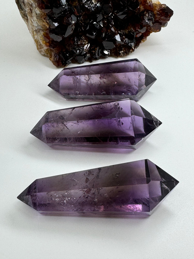 AA+ Grade Amethyst Double Terminator 6 sides 7cm - Intuition. Protection.