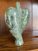 Prehnite and Epidote Angel Carving - 876g 18cm