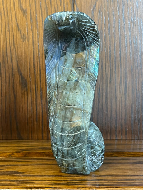 Labradorite Snake Carving #1 308g -  “ I welcome change and transformation into my life”.