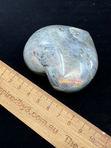 Labradorite Heart 194g - “I welcome change and transformation into my life”.