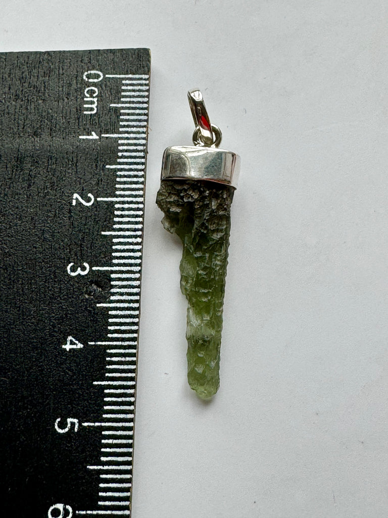 Moldavite Silver Pendant #9 2.5g - Transformation & Protection