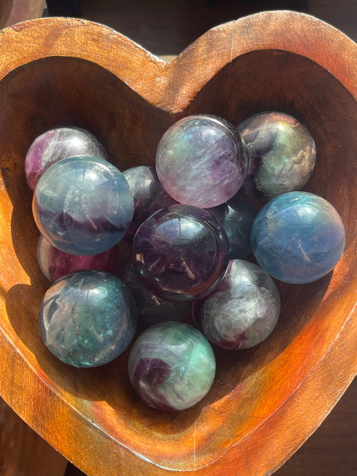 Fluorite Spheres - Affirmation: “I am organised and disciplined in all areas of my life”.