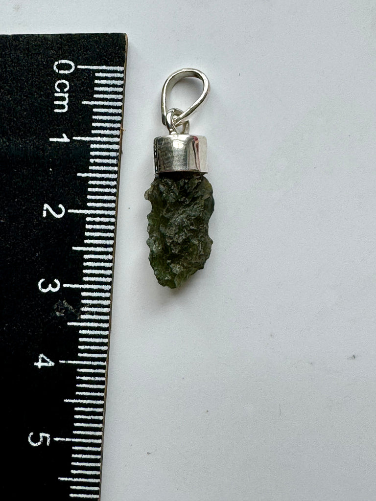 Moldavite Silver Pendant #5 2.3g - Transformation & Protection